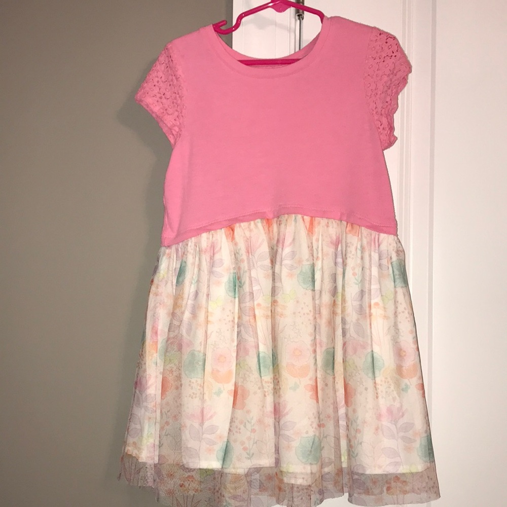 Girl’s Pink and flower design dress